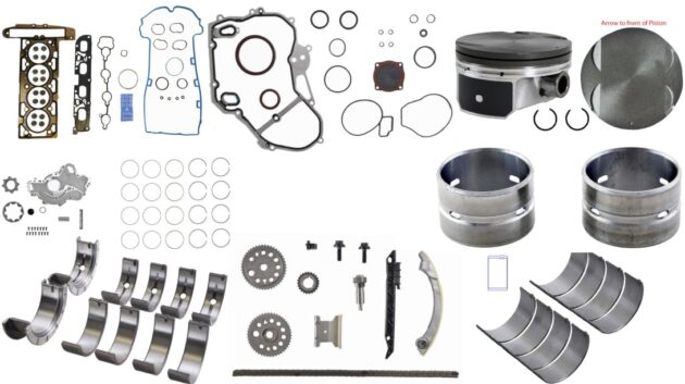 2012-2014 Chevy Malibu 2.4L DOHC l4 Engine Rebuild Kit