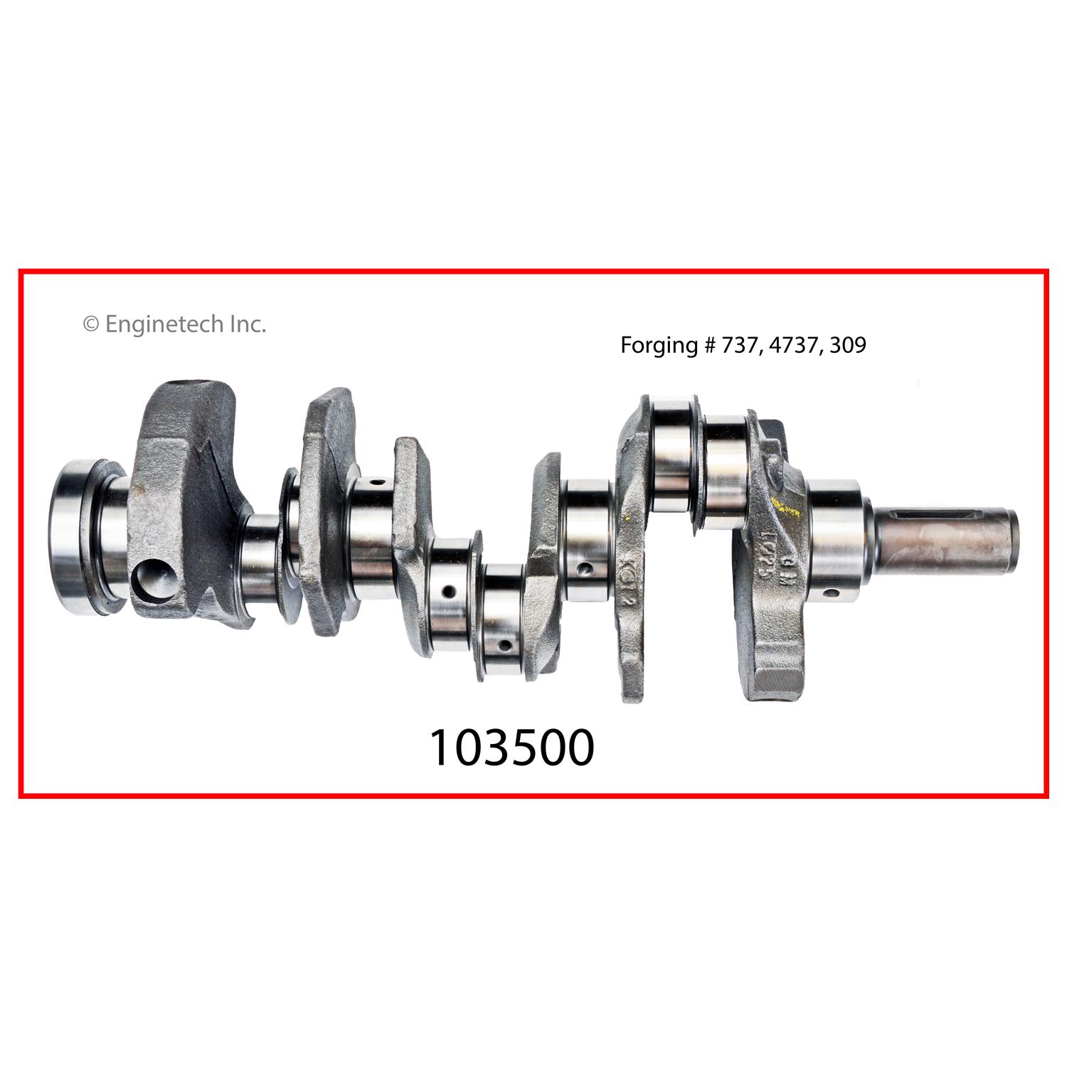 Remanufactured Engine Crankshafts Kit with Main and Rod bearings | CRANKSHAFT KIT GM BUICK 3.8L 231 (90-93) Remanufactured (.500) 3 Remanufactured Engine Crankshafts Kit with Main and Rod bearings | CRANKSHAFT KIT GM BUICK 3.8L 231 (90-93) Remanufactured (.500) - Image 3