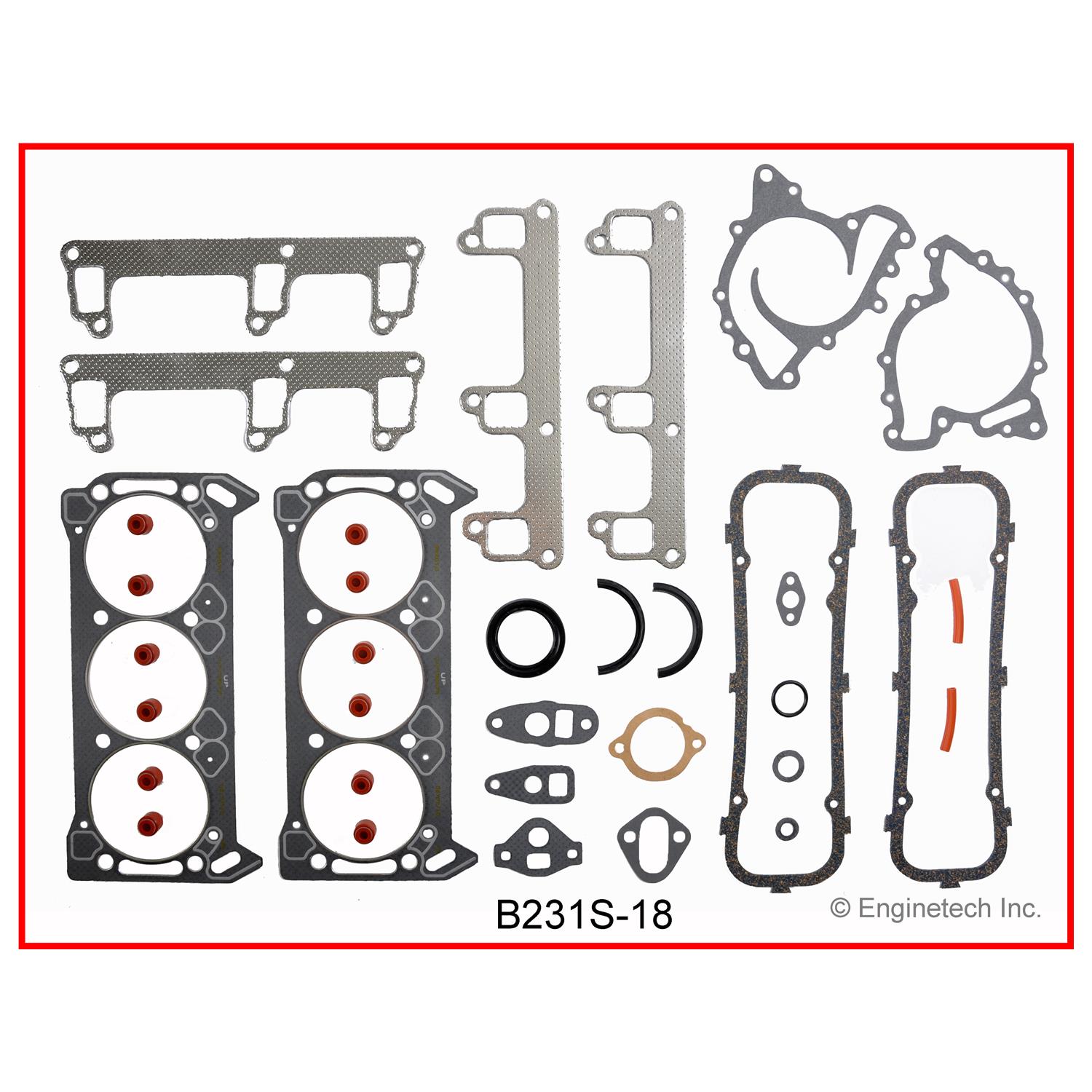 Engine Full Gasket Set Buick Car and Truck | Gasket GM BUICK 3.2L 196 4.1L 252 3.8L 231 RWD EX TURBO 2 Engine Full Gasket Set Buick Car and Truck | Gasket GM BUICK 3.2L 196 4.1L 252 3.8L 231 RWD EX TURBO - Image 2