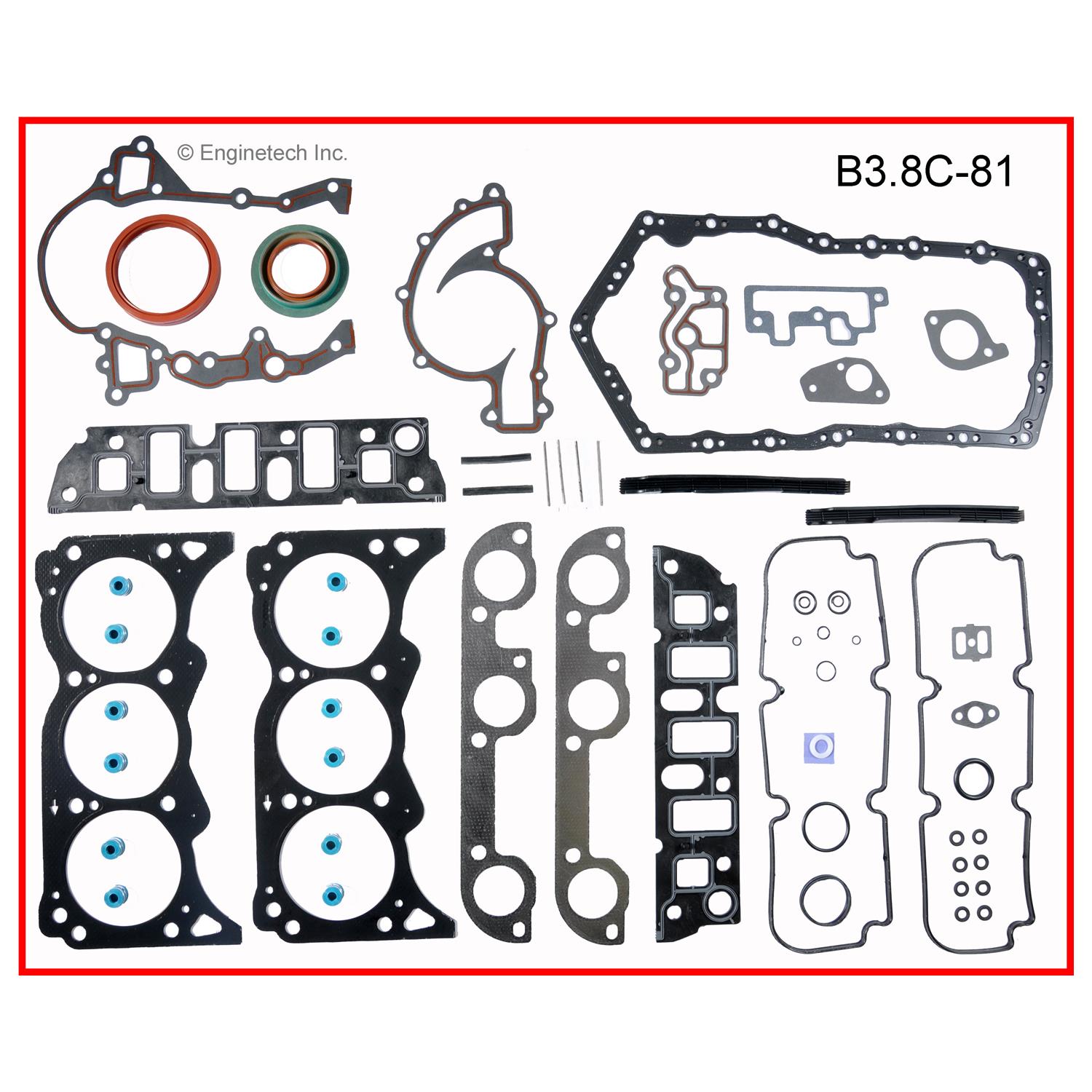 Engine Full Gasket Set Buick Car and Truck | Gasket GM BUICK 3.8L 3800 VIN L WAS B3.8C-79 (.8) 1 Engine Full Gasket Set Buick Car and Truck | Gasket GM BUICK 3.8L 3800 VIN L WAS B3.8C-79 (.8)