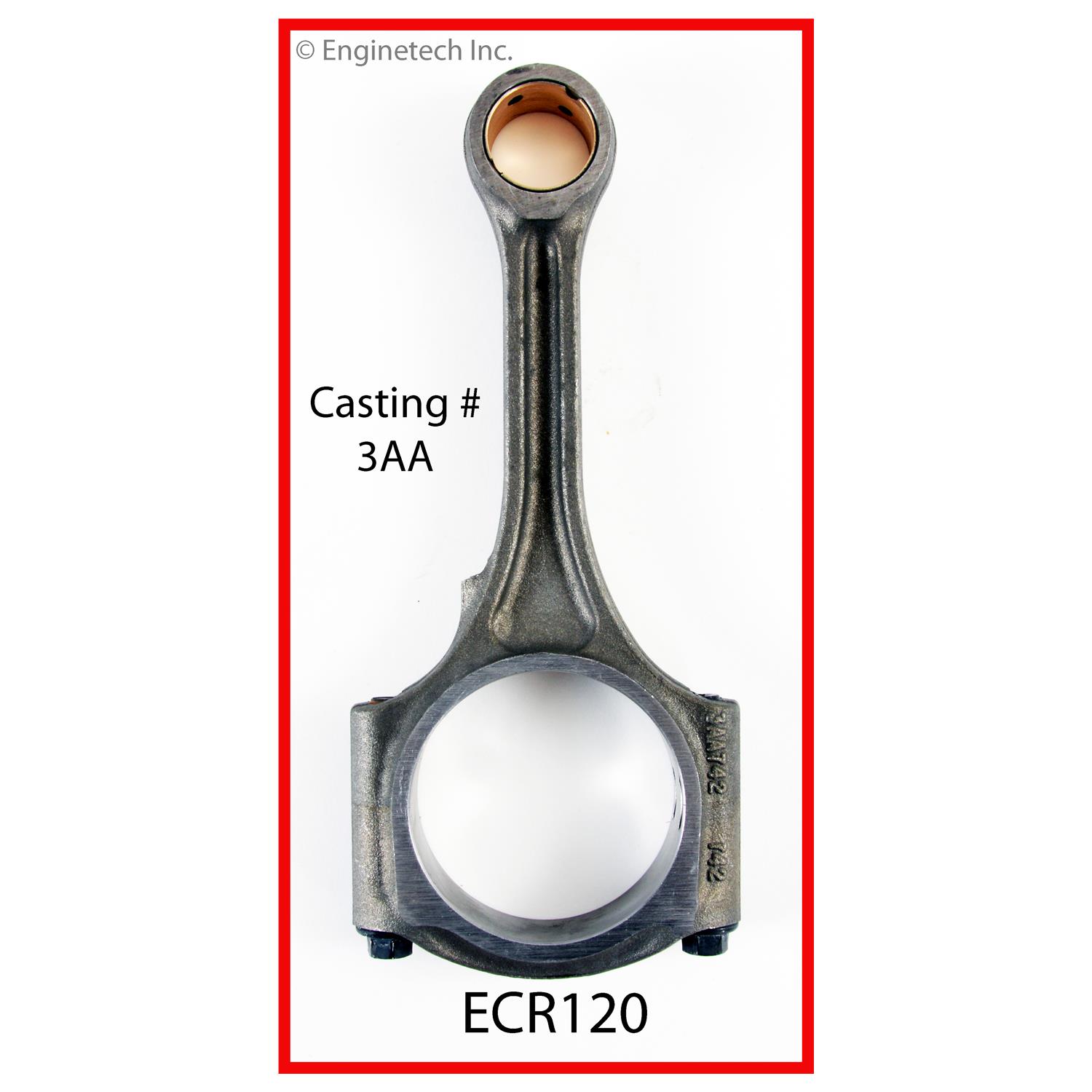 Remanufactured Single Engine Connecting Rod with Bolts | Connecting Rod Chrysler 3.5L 215 SOHC CRACKED ROD WITH STRAIGHT SMALL END Remanufactured (.120) 1 Remanufactured Single Engine Connecting Rod with Bolts | Connecting Rod Chrysler 3.5L 215 SOHC CRACKED ROD WITH STRAIGHT SMALL END Remanufactured (.120)