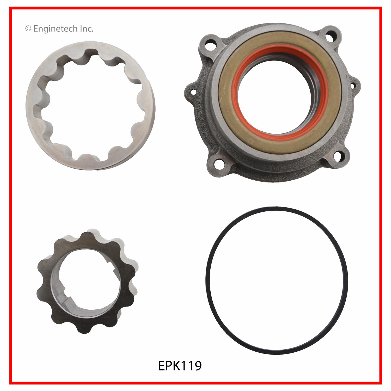 Engine Oil Pump with Gasket- Enginetech Pressure King Brand | OIL PUMP FORD International Harvester 7.3L DI POWERSTROKE (.119) 2 Engine Oil Pump with Gasket- Enginetech Pressure King Brand | OIL PUMP FORD International Harvester 7.3L DI POWERSTROKE (.119) - Image 2
