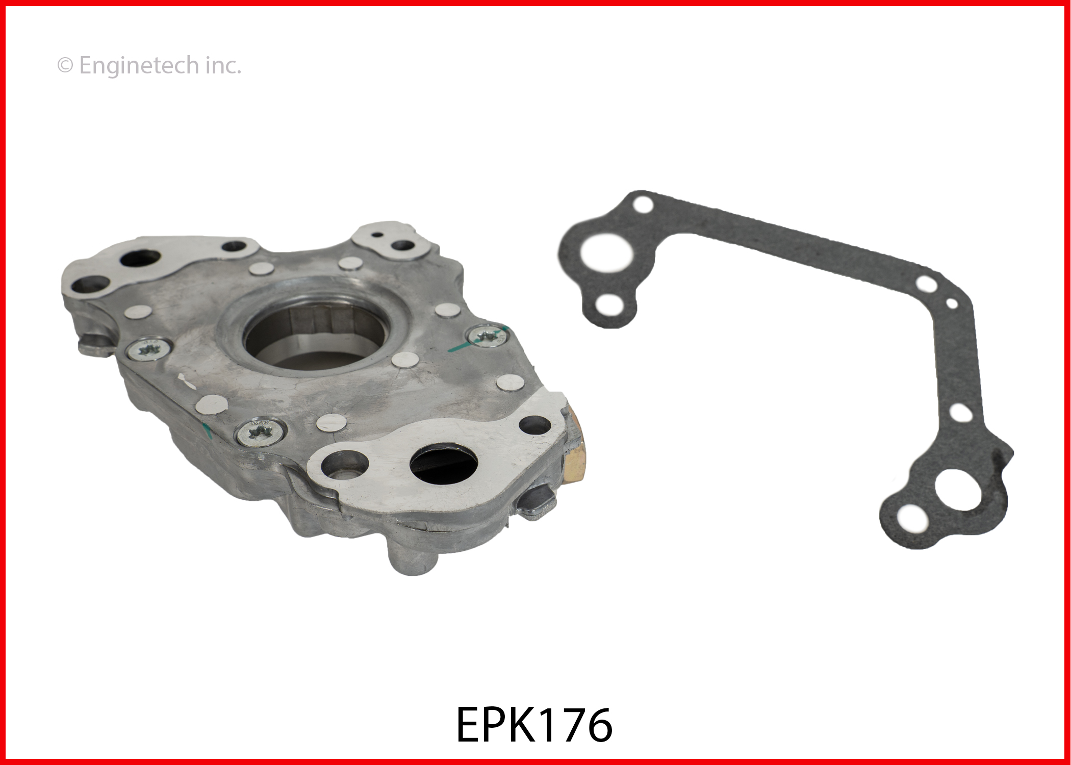 Engine Oil Pump with Gasket- Enginetech Pressure King Brand | OIL PUMP GM Toyota 1.8L 1794 DOHC 1ZZFE (.176) 1 Engine Oil Pump with Gasket- Enginetech Pressure King Brand | OIL PUMP GM Toyota 1.8L 1794 DOHC 1ZZFE (.176)