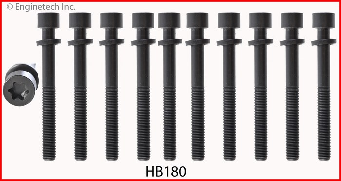Engine Head Bolt Set- For One Cylinder | HEAD BOLT Isuzu 2.2L 2198 X22SE (.180) 2 Engine Head Bolt Set- For One Cylinder | HEAD BOLT Isuzu 2.2L 2198 X22SE (.180) - Image 2