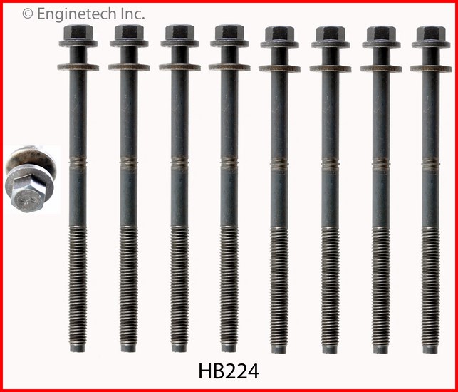 Engine Head Bolt Set- For One Cylinder | Limited Availability HEAD BOLT FORD 2.5L 3.0L DOHC DURATEC 2 SETS REQUIRED (.224) 2 Engine Head Bolt Set- For One Cylinder | Limited Availability HEAD BOLT FORD 2.5L 3.0L DOHC DURATEC 2 SETS REQUIRED (.224) - Image 2