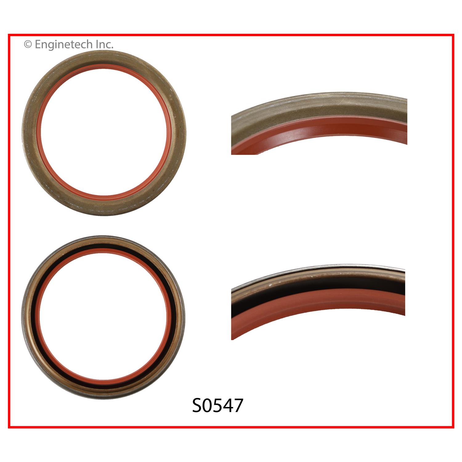 Engine Rear Crankshaft Seal - 1 Piece - Viton | SEAL R MAIN International Harvester FORD 6.9 7.3L (.547) 1 Engine Rear Crankshaft Seal - 1 Piece - Viton | SEAL R MAIN International Harvester FORD 6.9 7.3L (.547)