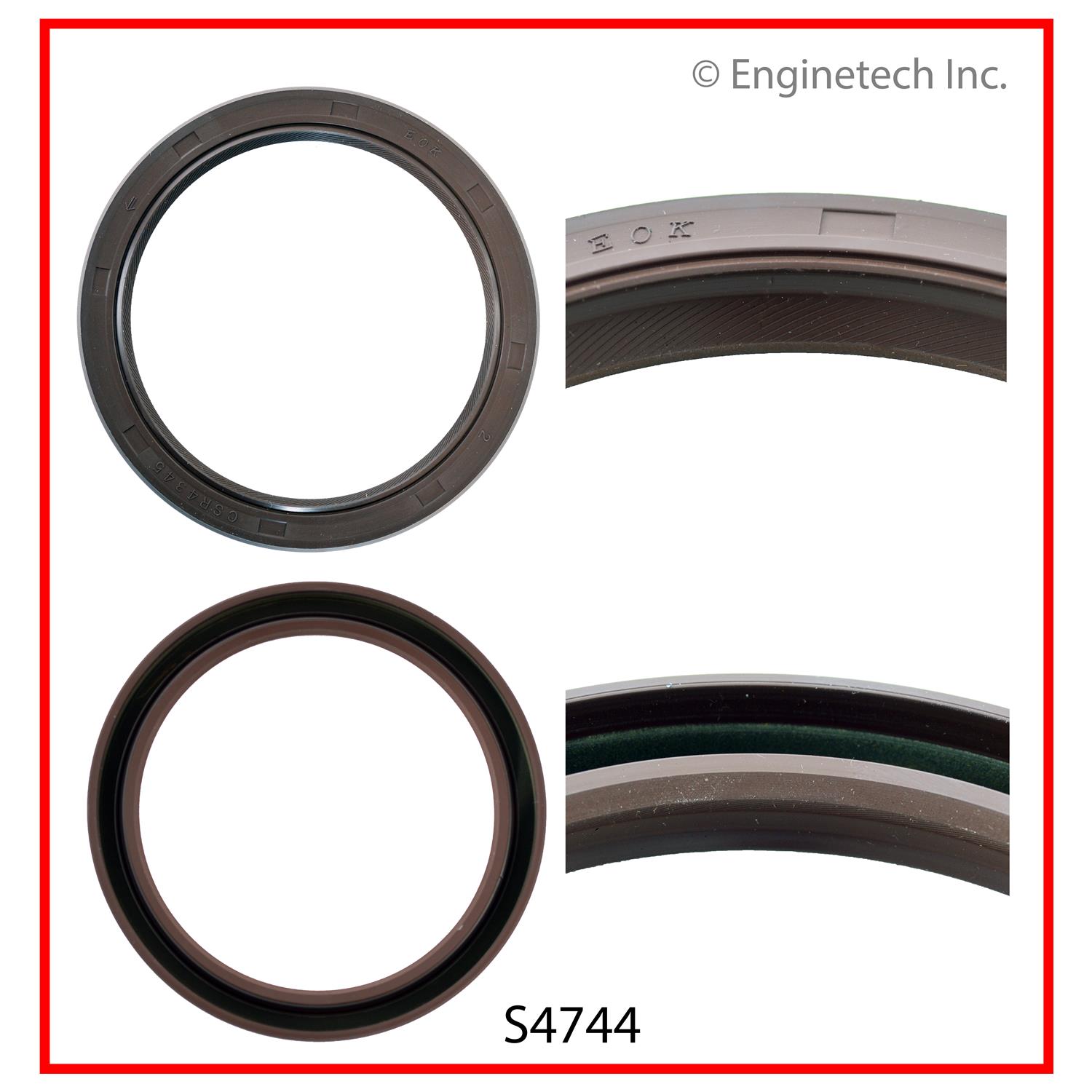 Engine Rear Crankshaft Seal- 1 Piece Double Lip - Viton | SEAL R MAIN Toyota 2.2L 2.4L 20R 22R 22RE 22REC 22RTEC (.744) 1 Engine Rear Crankshaft Seal- 1 Piece Double Lip - Viton | SEAL R MAIN Toyota 2.2L 2.4L 20R 22R 22RE 22REC 22RTEC (.744)