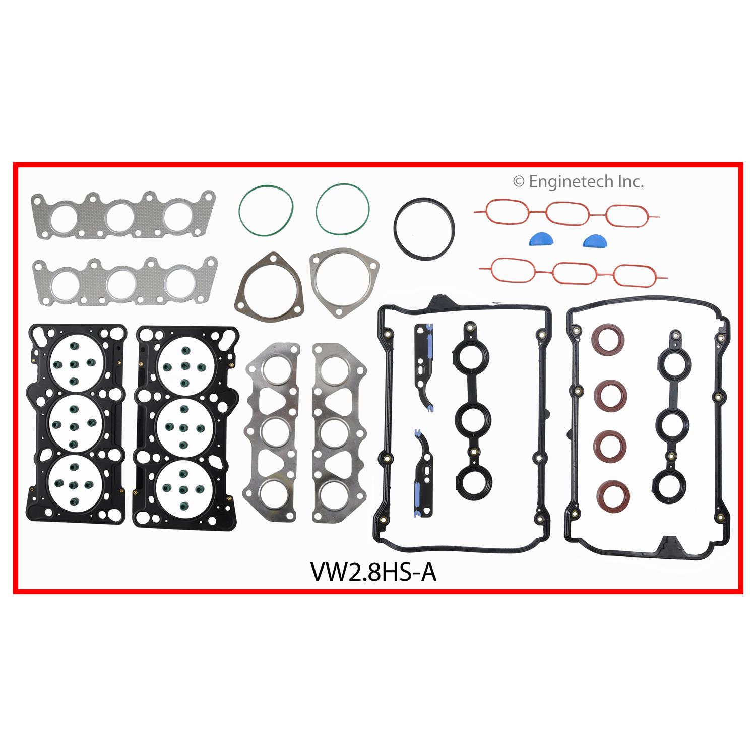 Engine Cylinder Head Gasket Set - Volkswagen Car and Truck with Head Bolts | Gasket Volkswagen AUDI 2.8L 2771 DOHC ACK AMX AHA - With HEAD BOLTS (.8) 2 Engine Cylinder Head Gasket Set - Volkswagen Car and Truck with Head Bolts | Gasket Volkswagen AUDI 2.8L 2771 DOHC ACK AMX AHA - With HEAD BOLTS (.8) - Image 2